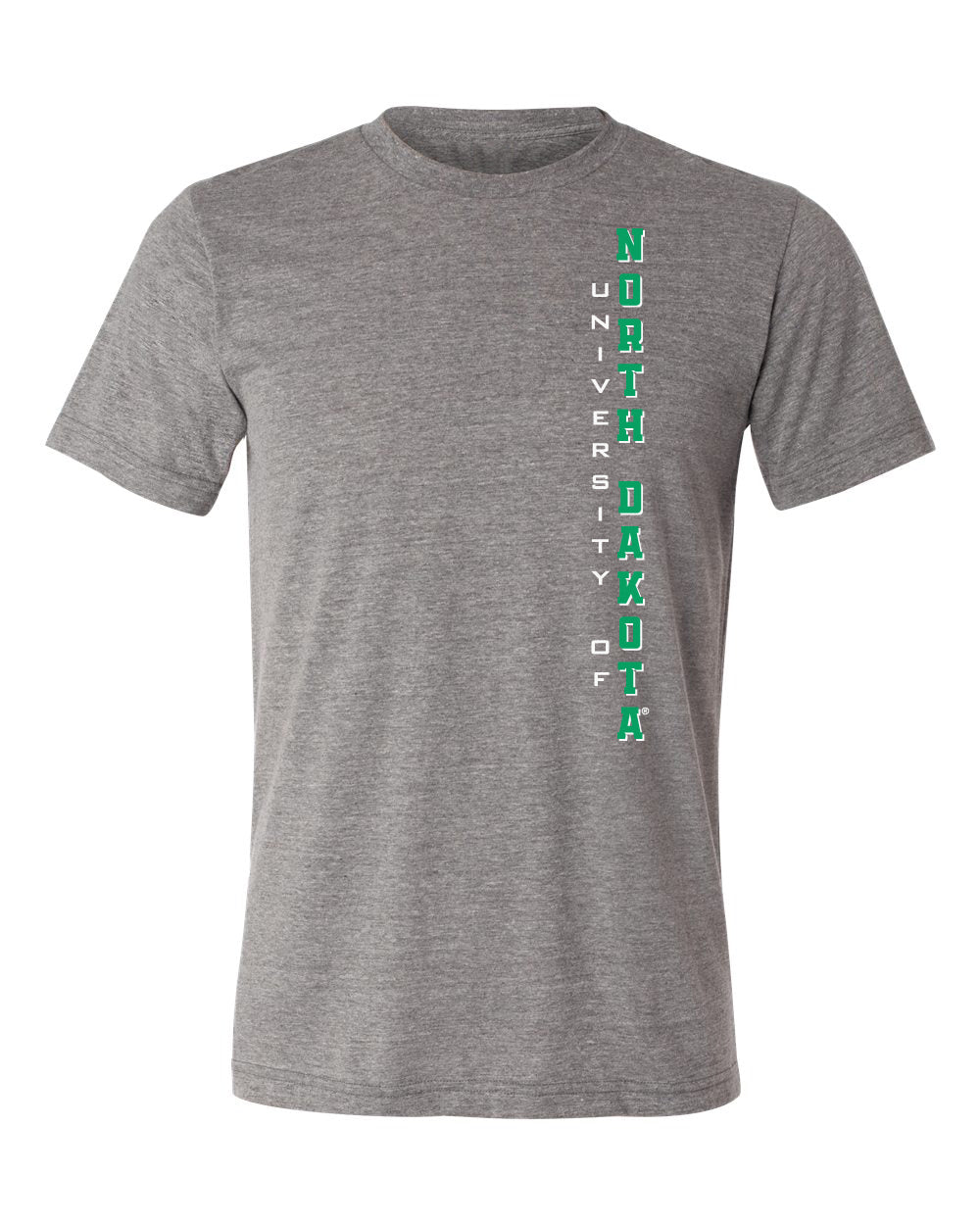 North Dakota Fighting Hawks Premium Tri-Blend Tee Shirt - Vertical University of North Dakota