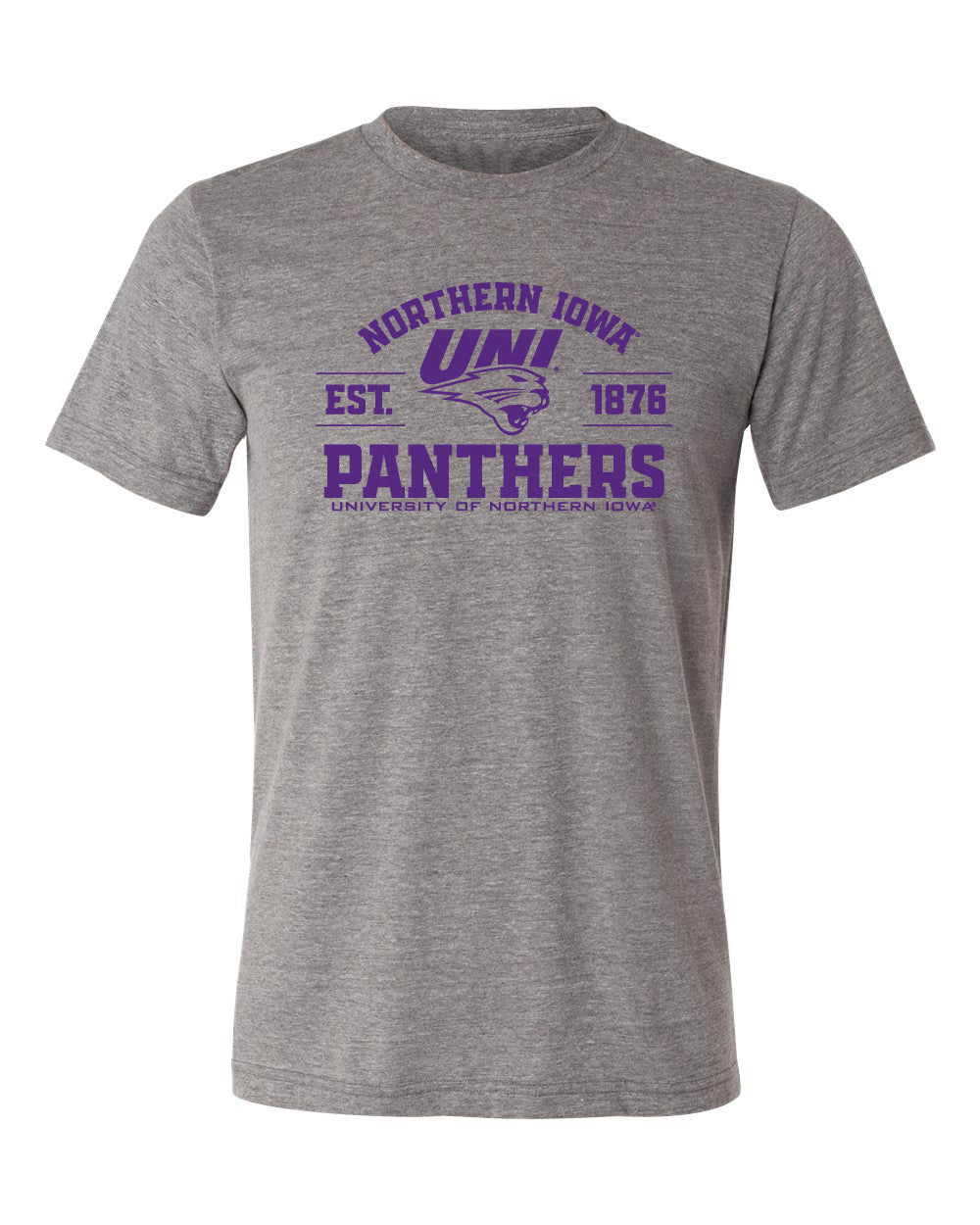 Northern Iowa Panthers Premium Tri-Blend Tee Shirt - UNI Established 1876