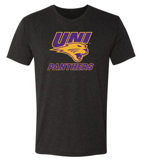 Northern Iowa Panthers Premium Tri-Blend Tee Shirt - Purple and Gold Primary Logo