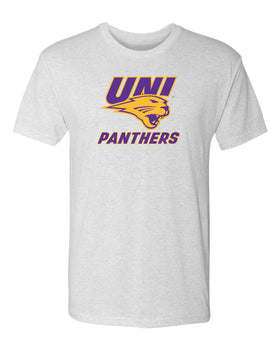 Northern Iowa Panthers Premium Tri-Blend Tee Shirt - Purple and Gold Primary Logo