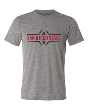 San Diego State Aztecs Premium Tri-Blend Tee Shirt - Football Laces