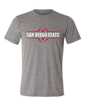 San Diego State Aztecs Premium Tri-Blend Tee Shirt - SDSU Football Laces