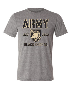 Army Black Knights Premium Tri-Blend Tee Shirt - Army West Point Established 1802