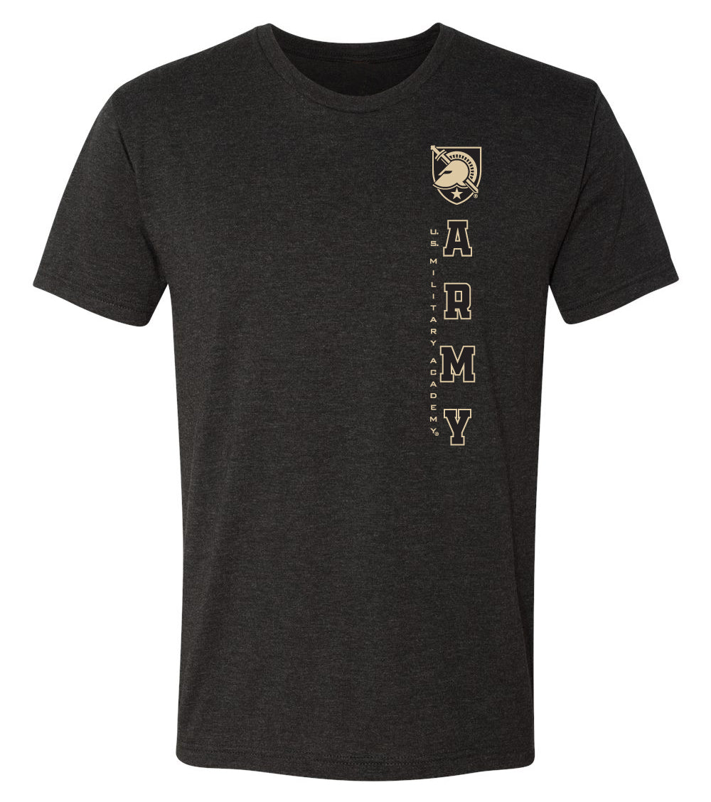 Army Black Knights Premium Tri-Blend Tee Shirt - Vertical United States Military Academy