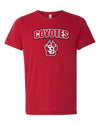 South Dakota Coyotes Premium Tri-Blend Tee Shirt - Coyotes with USD Paw Logo