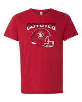 South Dakota Coyotes Premium Tri-Blend Tee Shirt - USD Football Helmet