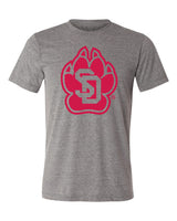 South Dakota Coyotes Premium Tri-Blend Tee Shirt - SD Coyote Paw