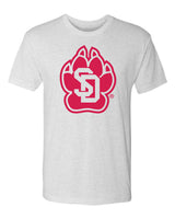 South Dakota Coyotes Premium Tri-Blend Tee Shirt - SD Coyote Paw