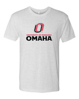 Omaha Mavericks Premium Tri-Blend Tee Shirt - University of Nebraska Omaha with Primary Logo on White