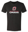Omaha Mavericks Premium Tri-Blend Tee Shirt - University of Nebraska Omaha with Primary Logo on Black