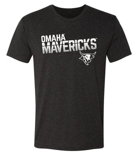 Omaha Mavericks Premium Tri-Blend Tee Shirt - Mavericks Stripe Fade