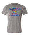 Kansas Jayhawks Premium Tri-Blend Tee Shirt - Rock Chalk Jayhawks