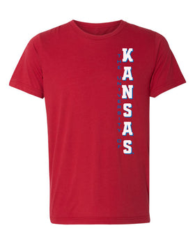 Kansas Jayhawks Premium Tri-Blend Tee Shirt - Vertical University of Kansas