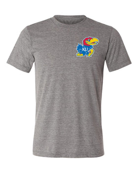 Kansas Jayhawks Premium Tri-Blend Tee Shirt - Lone Kansas Jayhawk