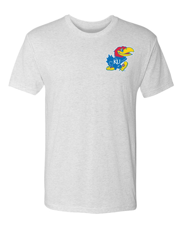 Kansas Jayhawks Premium Tri-Blend Tee Shirt - KU Primary Logo