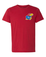 Kansas Jayhawks Premium Tri-Blend Tee Shirt - Lone Kansas Jayhawk