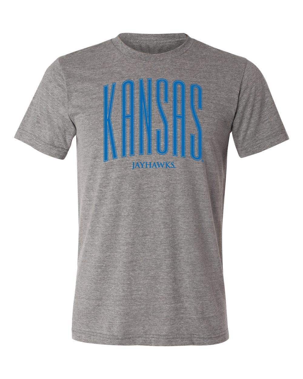 Kansas Jayhawks Premium Tri-Blend Tee Shirt - Tall Kansas Small Jayhawks