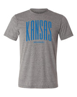 Kansas Jayhawks Premium Tri-Blend Tee Shirt - Tall Kansas Small Jayhawks