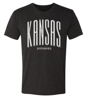 Kansas Jayhawks Premium Tri-Blend Tee Shirt - Tall Kansas Small Jayhawks