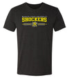 Wichita State Shockers Premium Tri-Blend Tee Shirt - Wichita State Shockers 3 Stripe