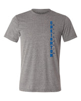 Creighton Bluejays Premium Tri-Blend Tee Shirt - Vertical Creighton Bluejays