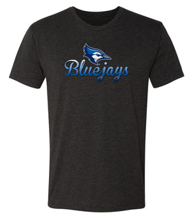 Creighton Bluejays Premium Tri-Blend Tee Shirt - Script Bluejays Full Color Fade