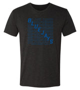 Creighton Bluejays Premium Tri-Blend Tee Shirt - Bluejays Diagonal Echo