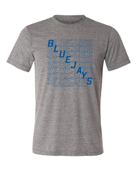 Creighton Bluejays Premium Tri-Blend Tee Shirt - Bluejays Diagonal Echo