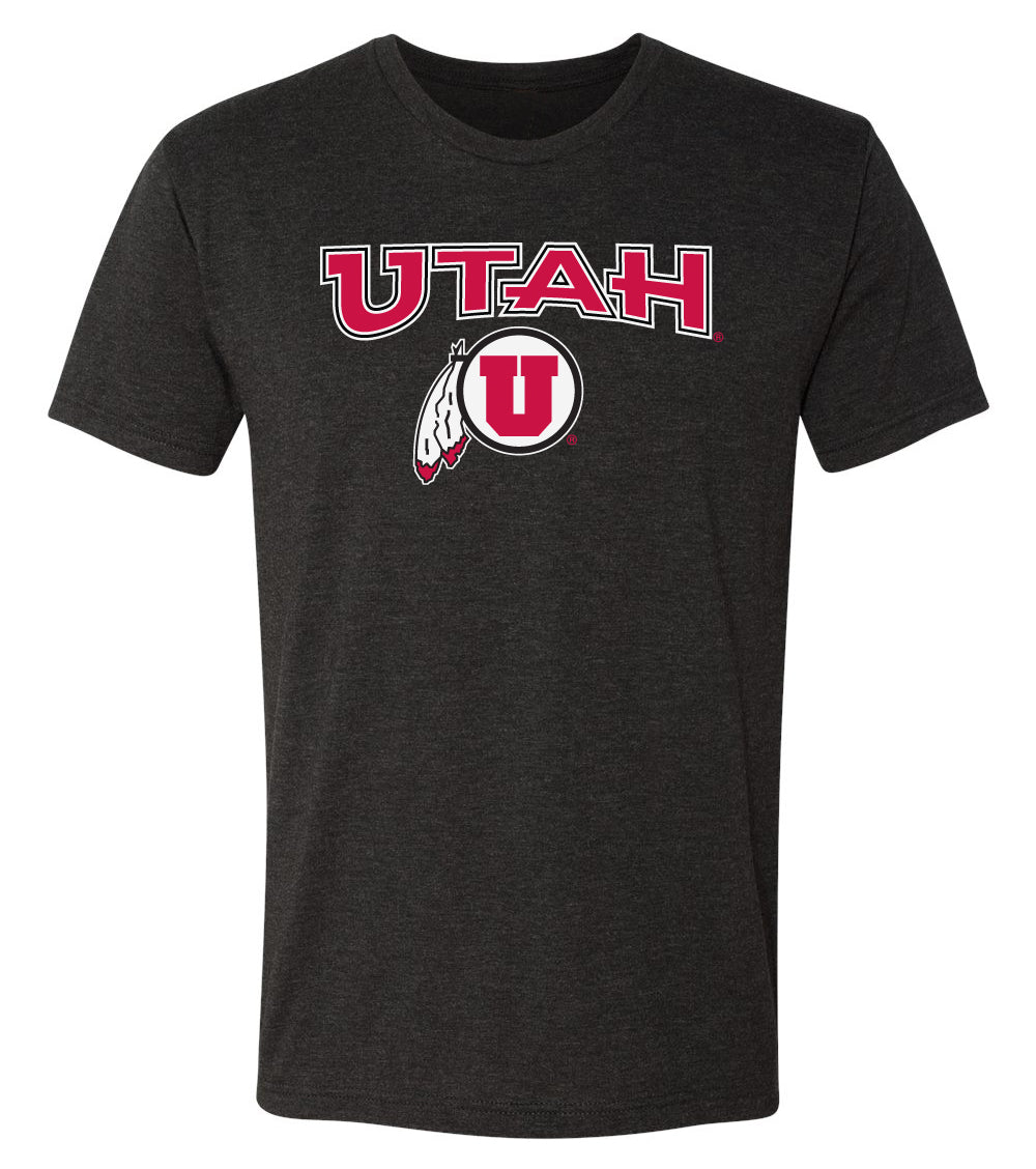 Utah Utes Premium Tri-Blend Tee Shirt - Circle & Feather Logo