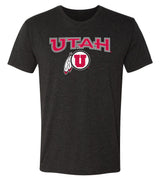 Utah Utes Premium Tri-Blend Tee Shirt - Circle & Feather Logo