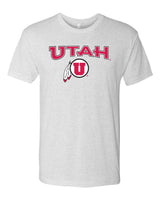 Utah Utes Premium Tri-Blend Tee Shirt - Circle & Feather Logo