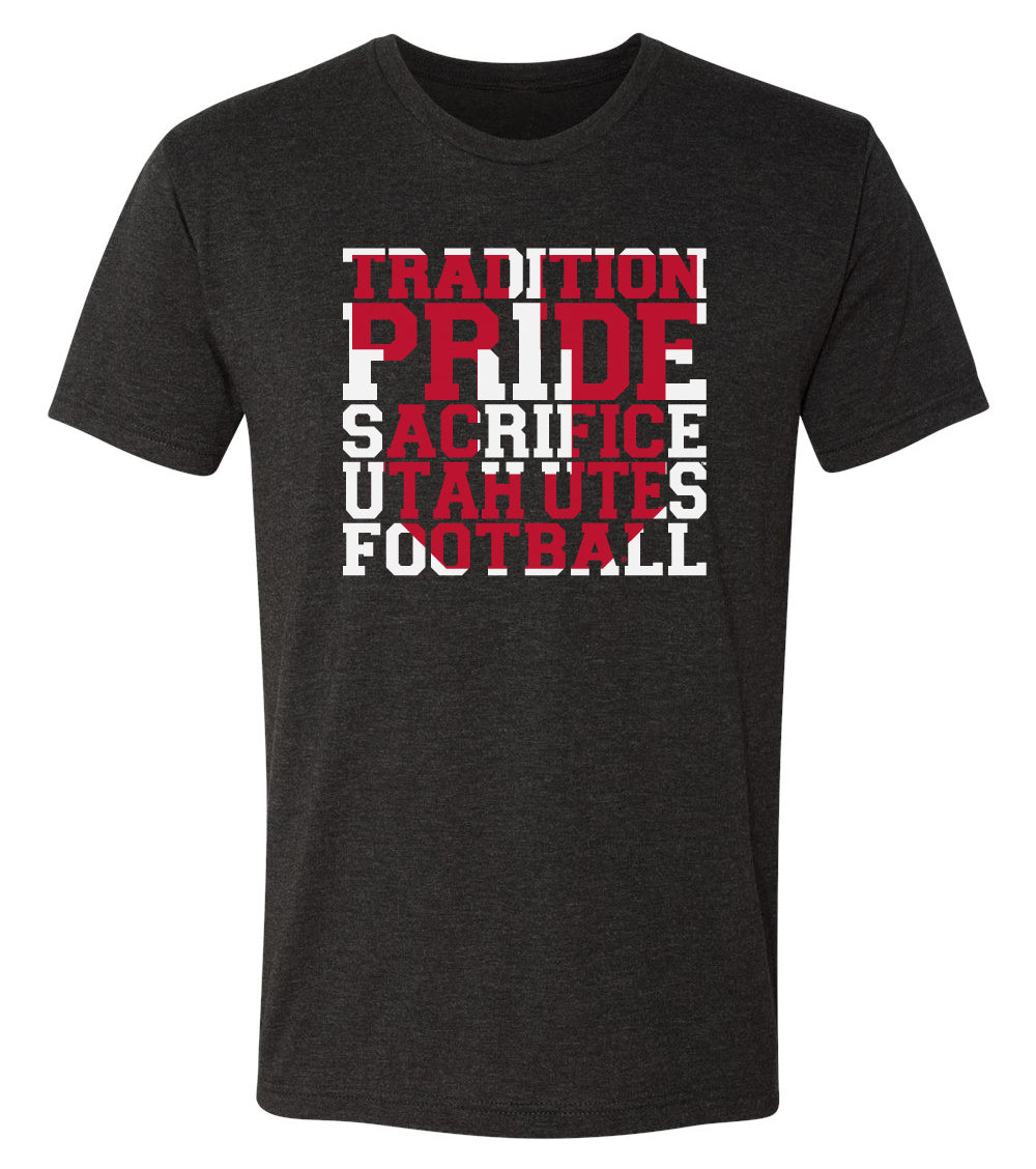 Utah Utes Premium Tri-Blend Tee Shirt - Utah Utes Football Tradition