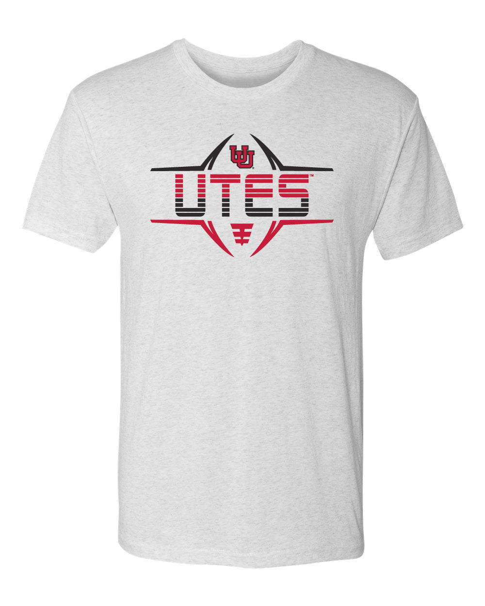 Utah Utes Premium Tri-Blend Tee Shirt - Striped UTES Football Laces