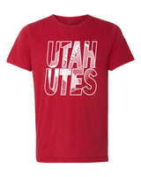 Utah Utes Premium Tri-Blend Tee Shirt - Utah Utes Football Image