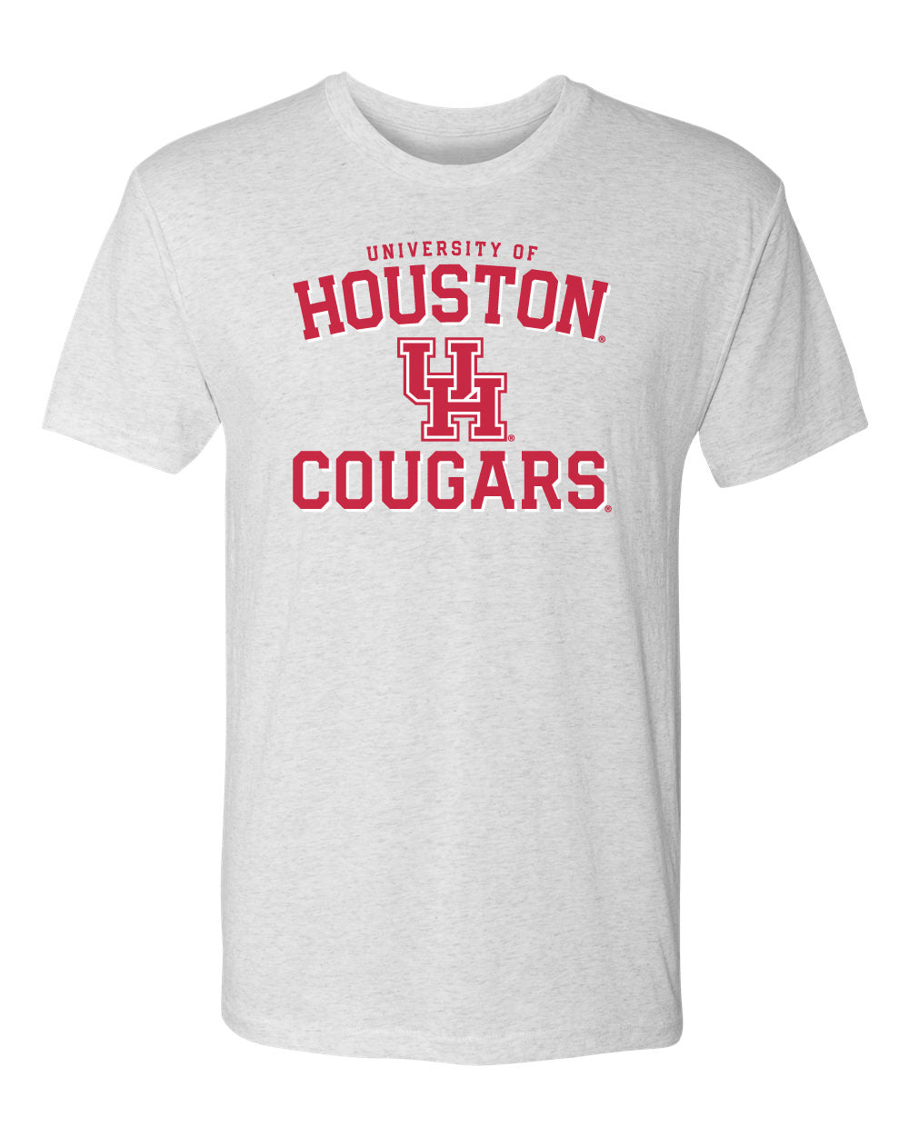 Houston Cougars Premium Tri-Blend Tee Shirt - University of Houston UH Cougars Arch