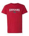 Houston Cougars Premium Tri-Blend Tee Shirt - Cougars 3-Stripe UH Logo