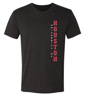 Houston Cougars Premium Tri-Blend Tee Shirt - Vertical University of Houston