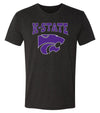 K-State Wildcats Premium Tri-Blend Tee Shirt - K-State Powercat with Outline