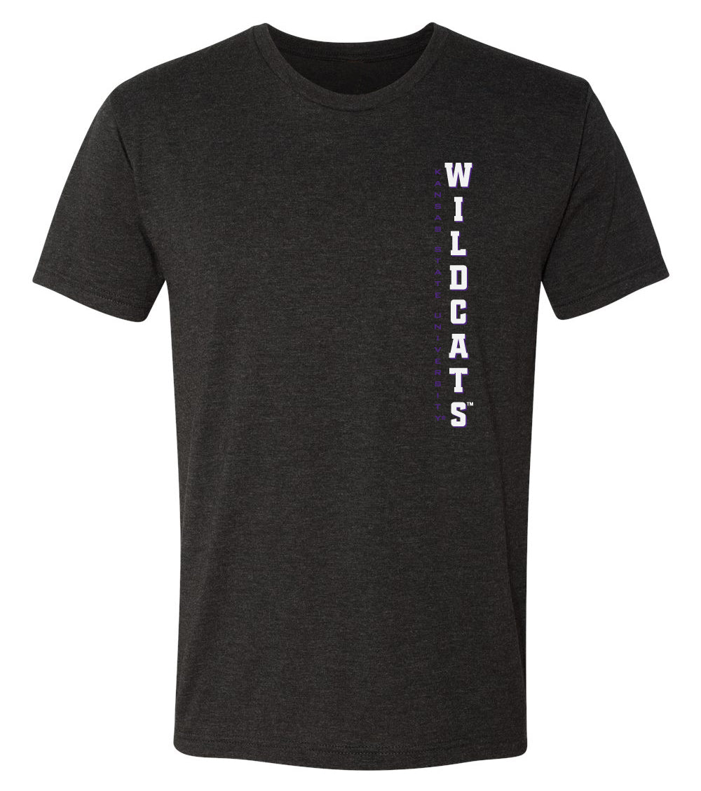 K-State Wildcats Premium Tri-Blend Tee Shirt - Vertical KSU Wildcats