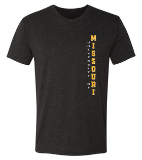 Missouri Tigers Premium Tri-Blend Tee Shirt - Vertical University of Missouri