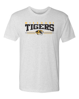 Missouri Tigers Premium Tri-Blend Tee Shirt - Tigers 3 Stripe Head Logo