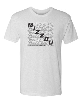Missouri Tigers Premium Tri-Blend Tee Shirt - Mizzou Diagonal Echo