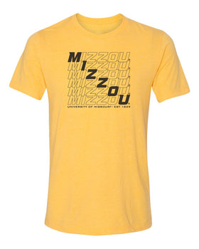 Missouri Tigers Premium Tri-Blend Tee Shirt - Mizzou Diagonal Echo