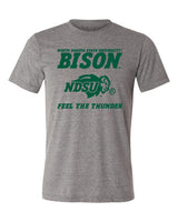 NDSU Bison Premium Tri-Blend Tee Shirt - NDSU Bison Feel The Thunder