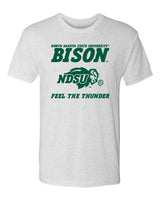 NDSU Bison Premium Tri-Blend Tee Shirt - NDSU Bison Feel The Thunder