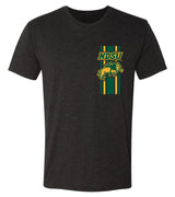 NDSU Bison Premium Tri-Blend Tee Shirt - Bison Logo Vertical Stripe