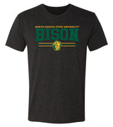 NDSU Bison Premium Tri-Blend Tee Shirt - Bison 3-Stripe