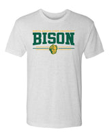 NDSU Bison Premium Tri-Blend Tee Shirt - Bison 3-Stripe