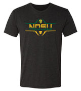 NDSU Bison Premium Tri-Blend Tee Shirt - Striped NDSU Football Laces