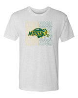 NDSU Bison Premium Tri-Blend Tee Shirt - NDSU Bison Logo Overlay